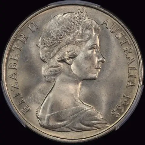 Australia 1968 20 Cents Gem Uncirculated (PCGS MS66) product image