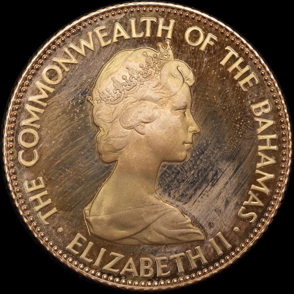 Bahamas 1973 Gold 50 Dollar Coin KM#48 Independence Commemorative product image
