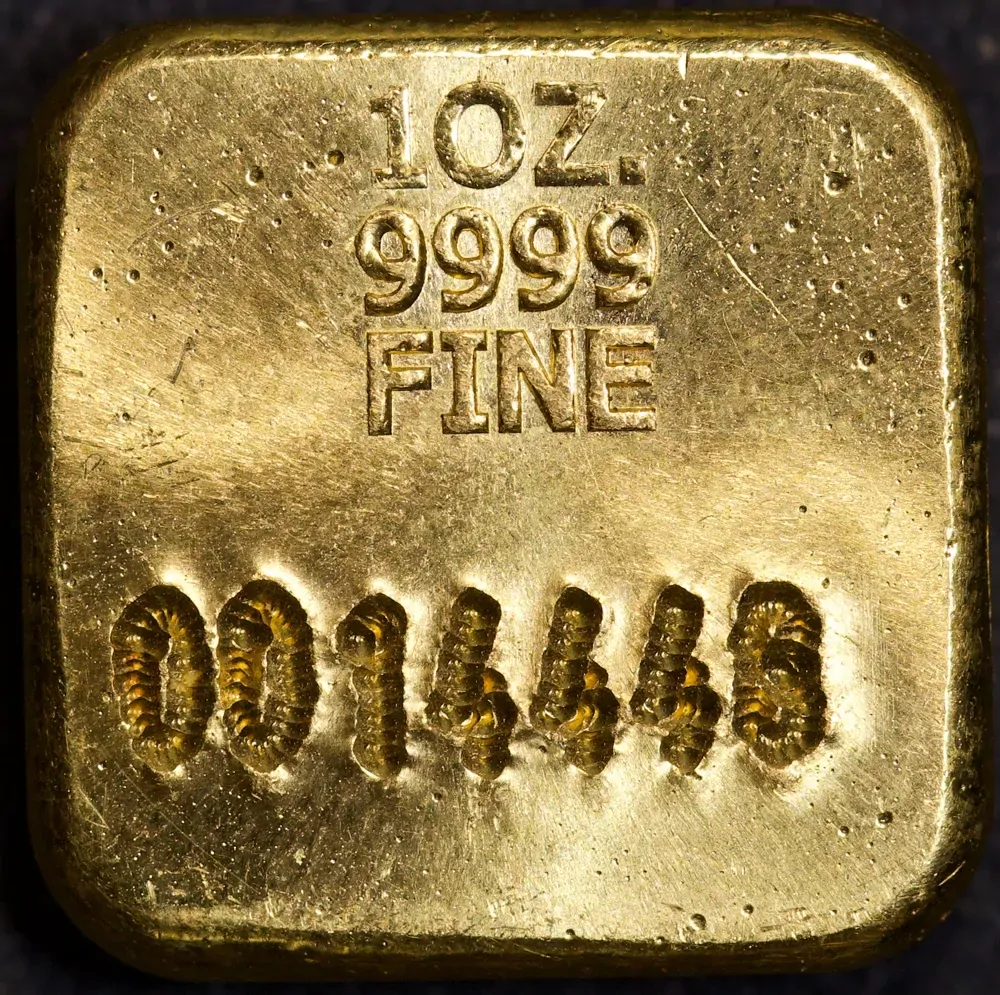 Perth Mint 1ozt Cast Gold Ingot 99.99% Pure