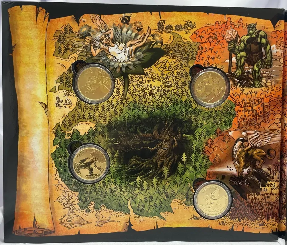 2011 1 Dollar Coin Set Young Collectors Mythical Creatures product image