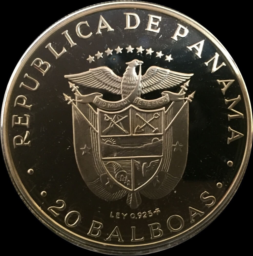 Panama 1974 Silver 20 Balboas Proof Coin product image