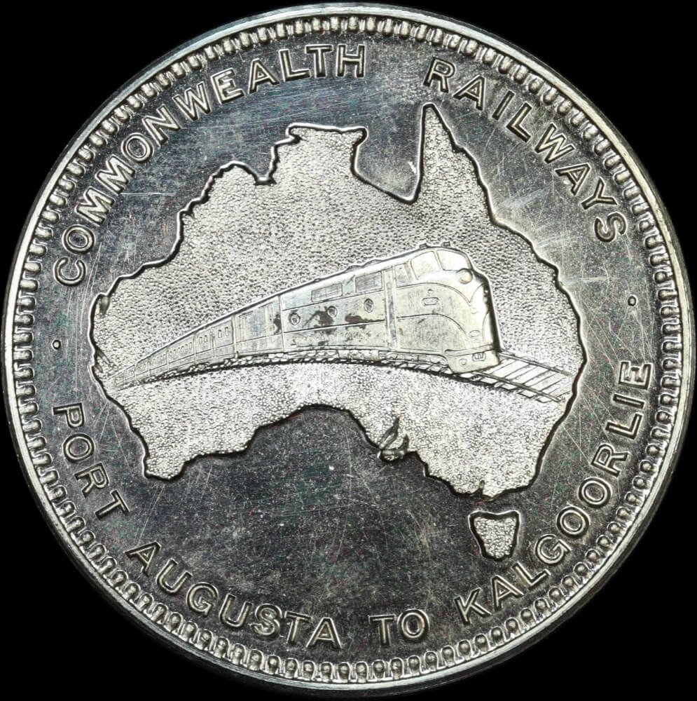 1967 Silver Medallion Trans Australian Railway 50th Anniversary