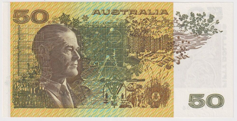 1989 $50 Note Phillips/Fraser R511 Uncirculated