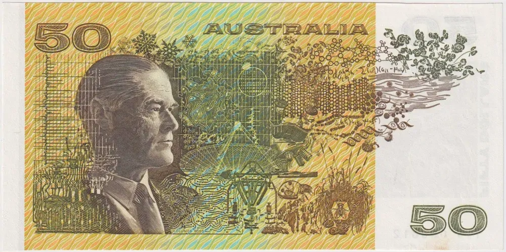 1990 $50 Note Fraser/Higgins YYV 1st Prefix R512F Uncirculated product image