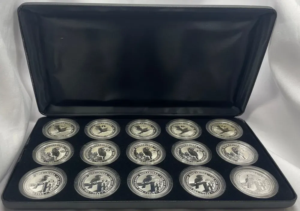 Australia Silver 15 Coin Set 1996-1998 European Country Privy Mark Collection