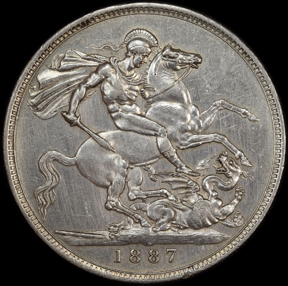 1887 Silver Crown Victoria S#3921 good EF product image