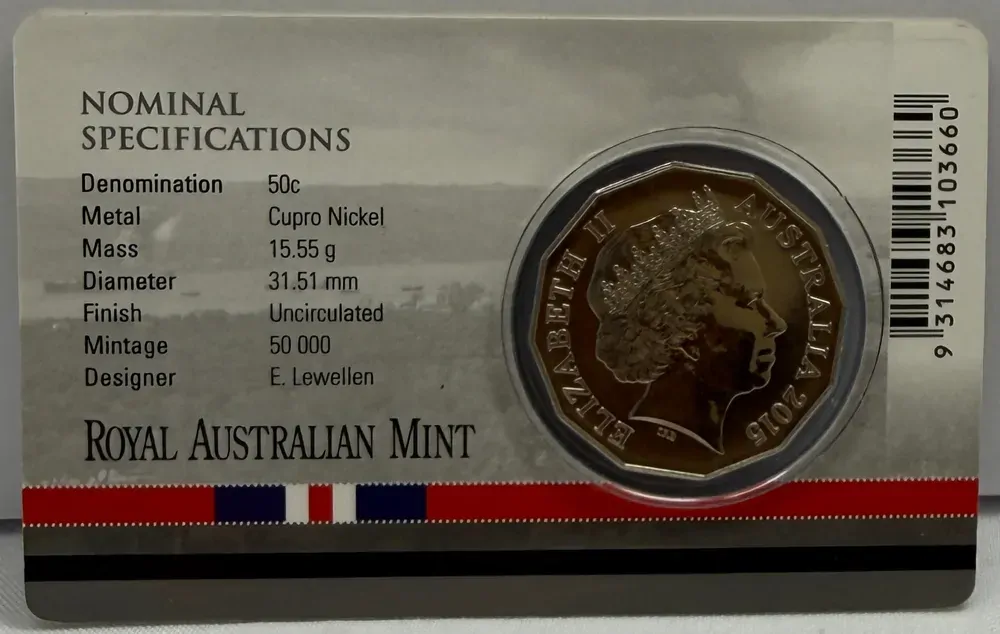 2015 50 Cent Uncirculated Coin Australia At War - Crete