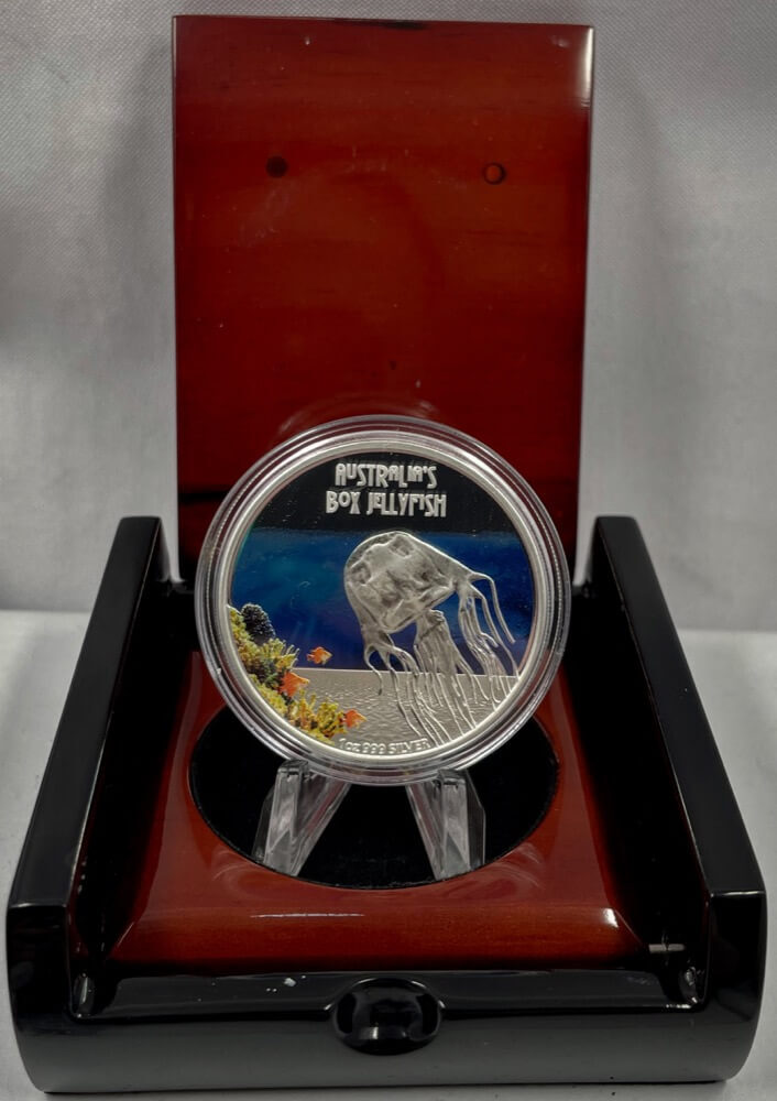 Tuvalu 2011 Silver Proof 1 Ounce Danger - Box Jellyfish product image