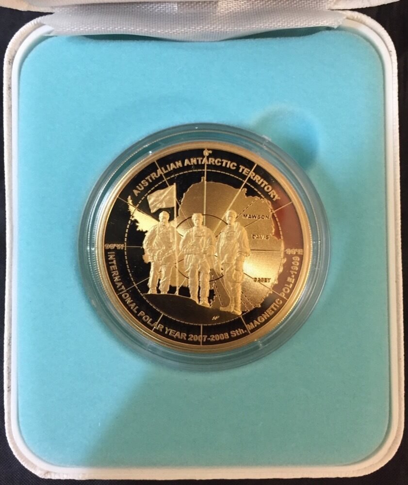 2009 5 Dollar Gold-Plated Silver Proof Antarctic Explorers Royal Society of Victoria product image