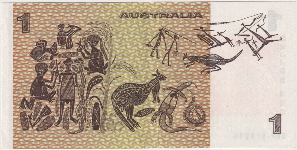 1976 R76bi $1 Note DBP Test Serials (Double Fold Paper) Knight/Wheeler good EF