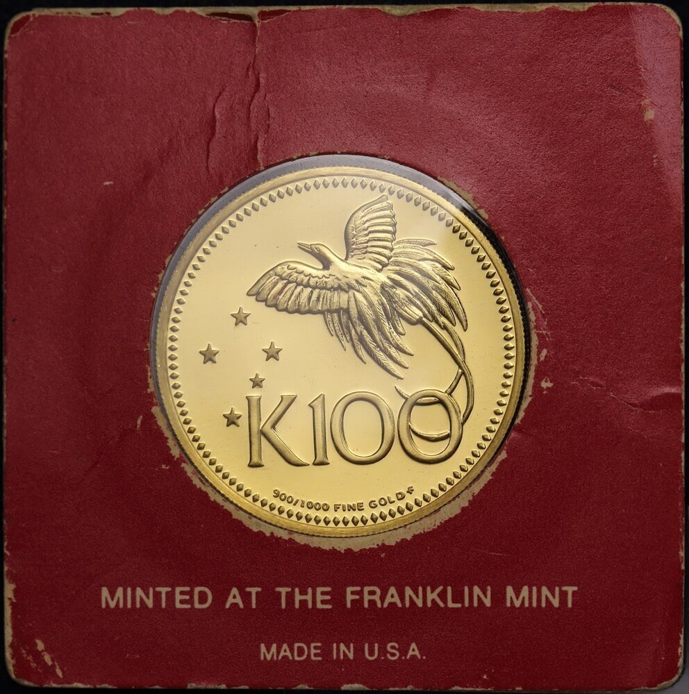 Papua New Guinea 1975 Gold 100 Kina KM#10 Uncirculated product image