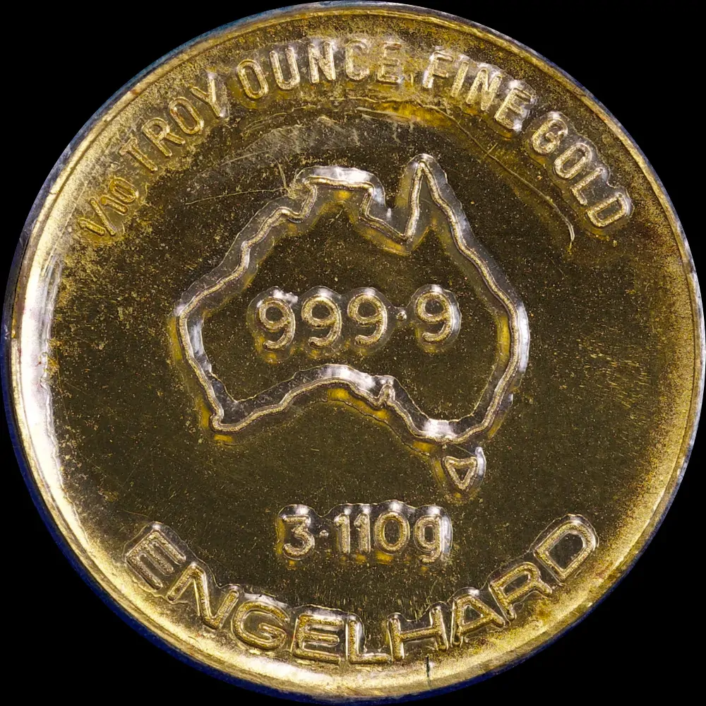 Engelhard Gold 1/10ozt 99.99% Pure Ingot 