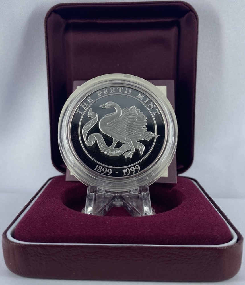 1999 Silver 1 Ounce Perth Mint Coloured Centenary Medal   product image