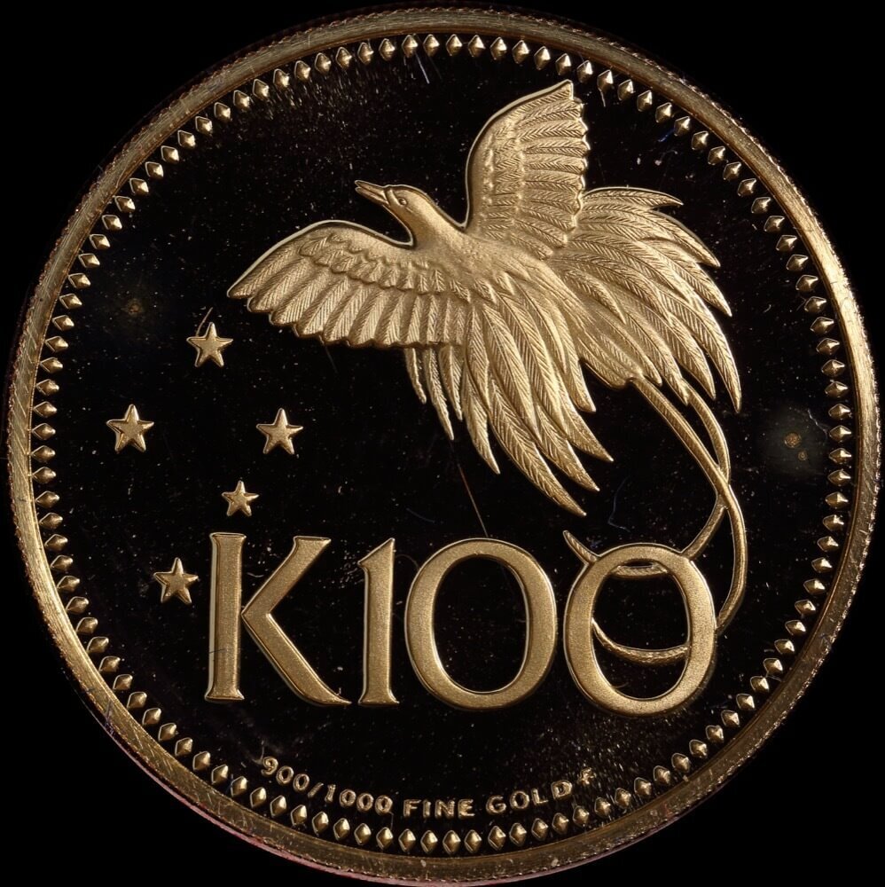 Papua New Guinea 1975 Gold 100 Kina Proof KM#10 Independence product image