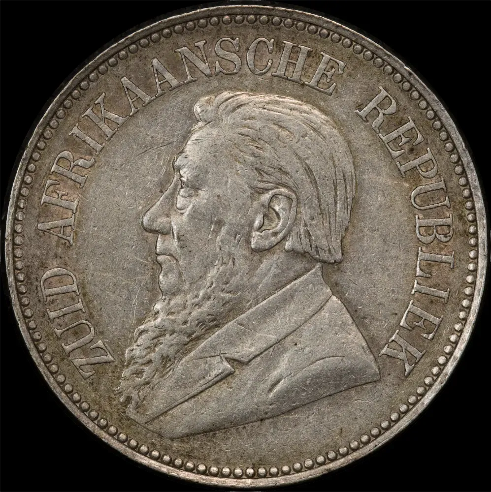 South Africa 1897 Silver 2-1/2 Shillings KM#7 Extremely Fine product image