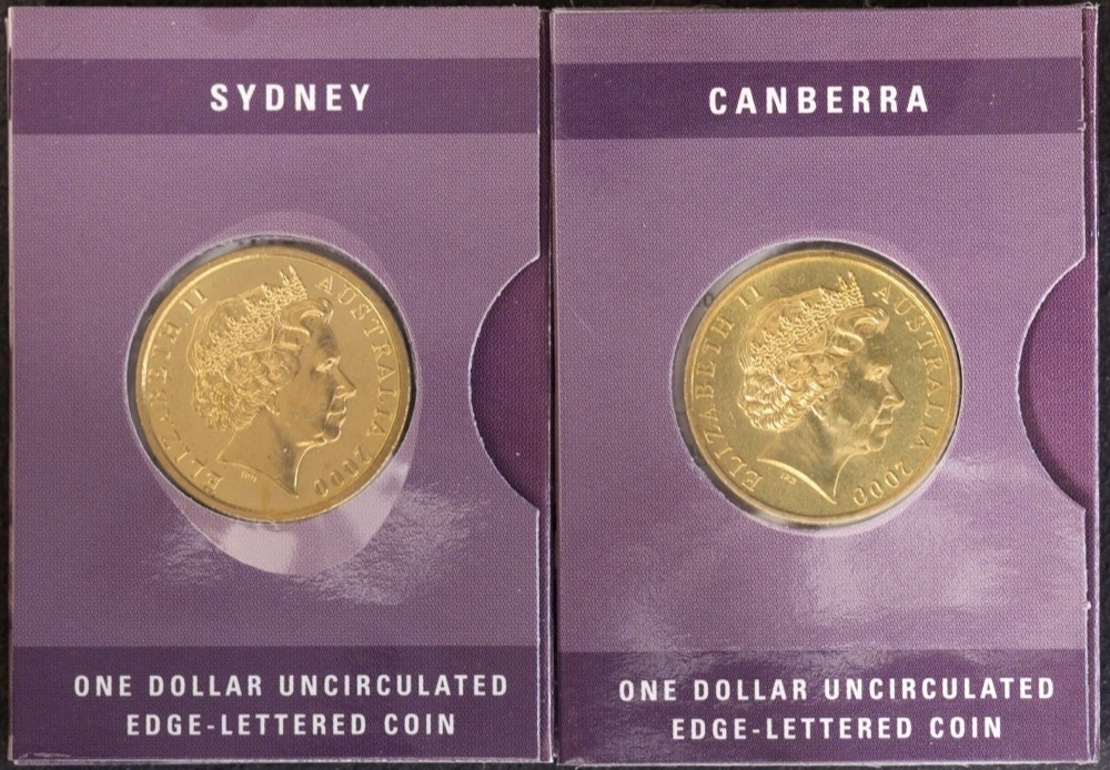 2000 Olymphilex Dollar Unc Pair Of Mintmarks C And S