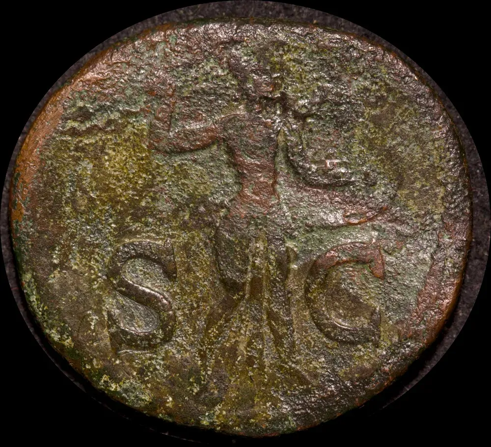 Ancient Rome (Imperial) 42 AD Claudius Copper As Minerva S# 1862 Very Good