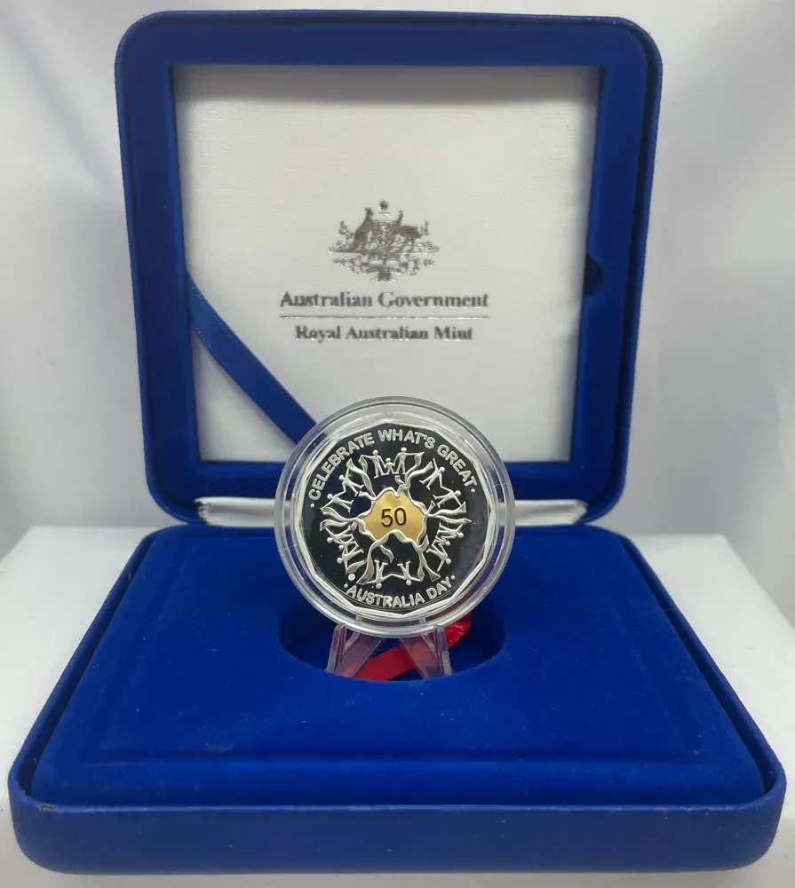 2010 Silver 50 Cent Proof Coin Australia Day product image