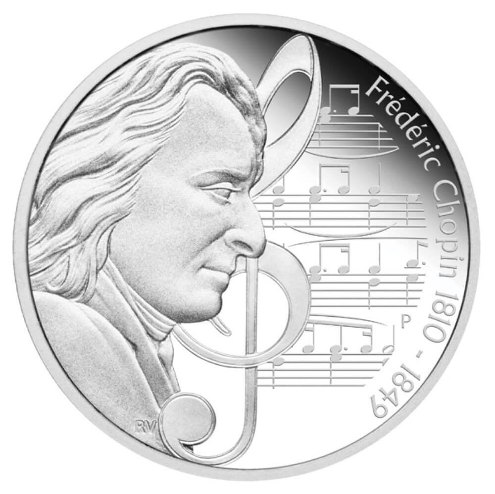 2010 Silver 1 Ounce Proof Great Composers - Frederic Chopin