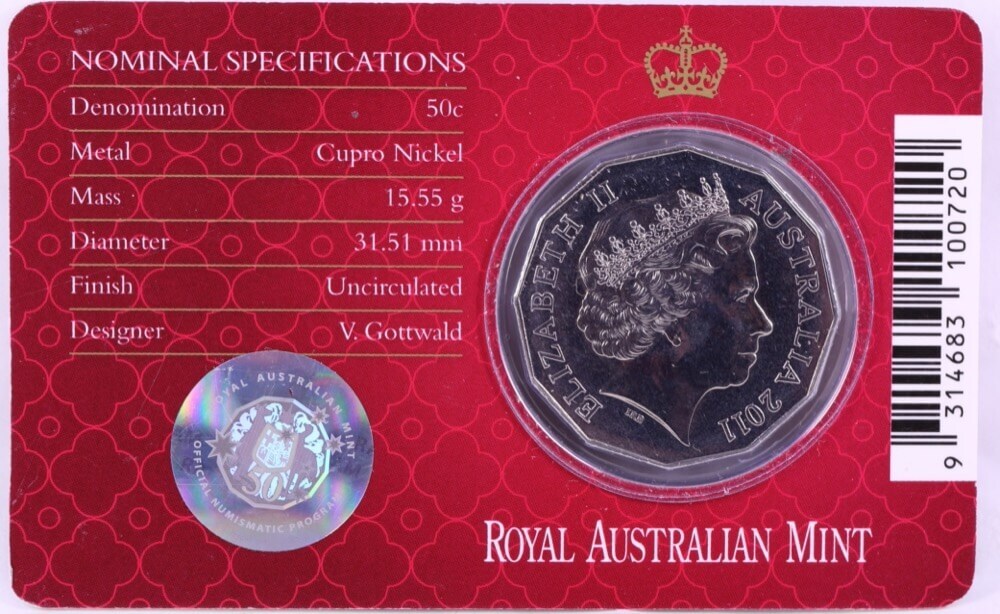 2011 50 Cent Uncirculated Coin Royal Wedding