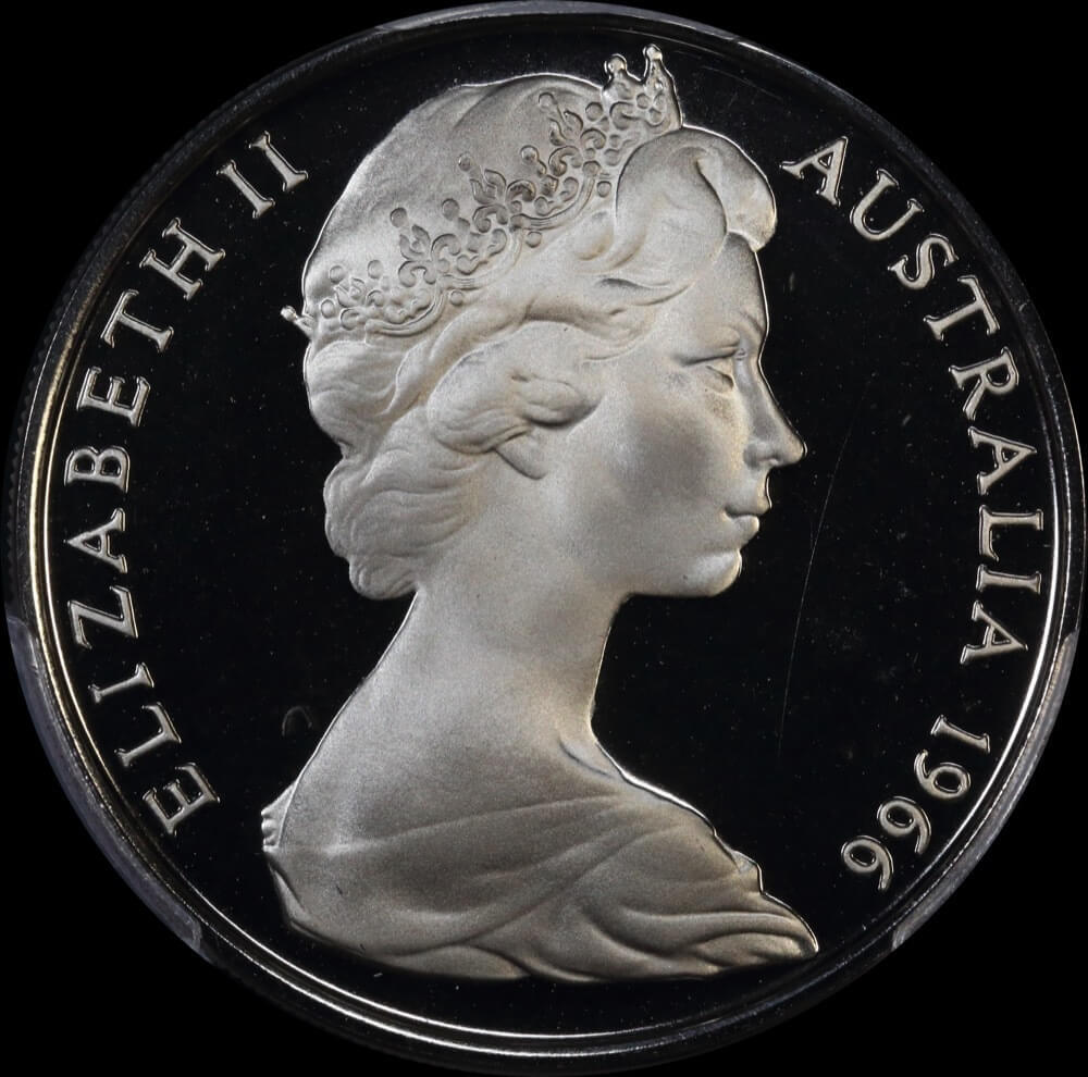 Australia 1966 Proof 20 Cents PCGS PR69DCAM