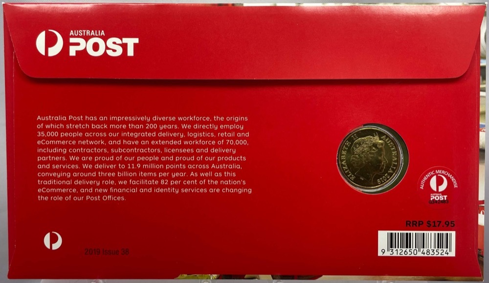 2019 1 Dollar PNC A for Australia Post