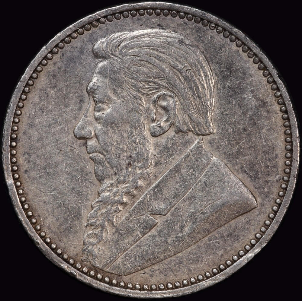 South Africa 1892 Silver Sixpence KM# 4 good EF product image
