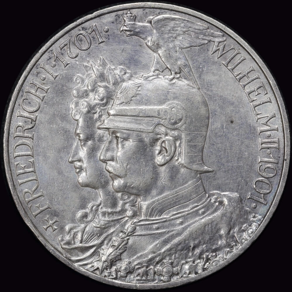 German States (Prussia) 1901 Silver 5 Marks KM# 526 GEF