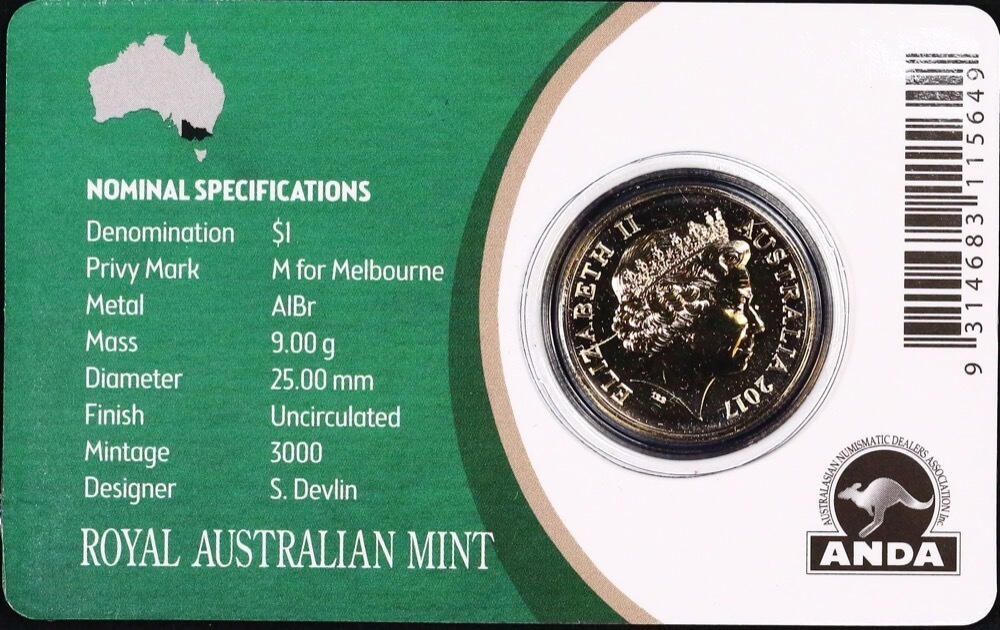 2017 1 Dollar Uncirculated Coin Melbourne Money Expo Privy Mark product image