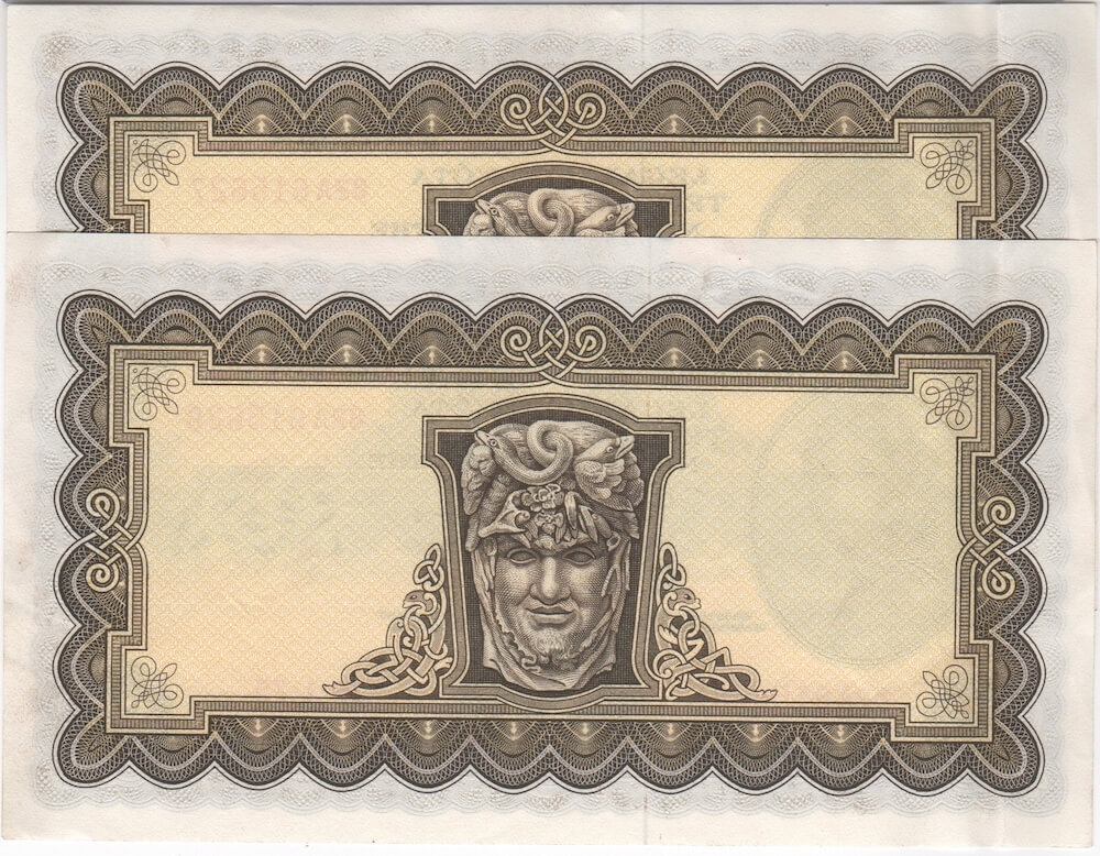 Ireland (Republic) 1.10.1975 Five Pound Consecutive Pair P# 65c GEF product image