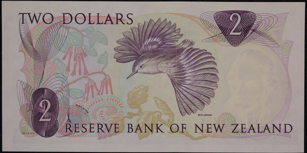 New Zealand 1977 2 Dollar Star Replacement Note P# 164d Uncirculated product image