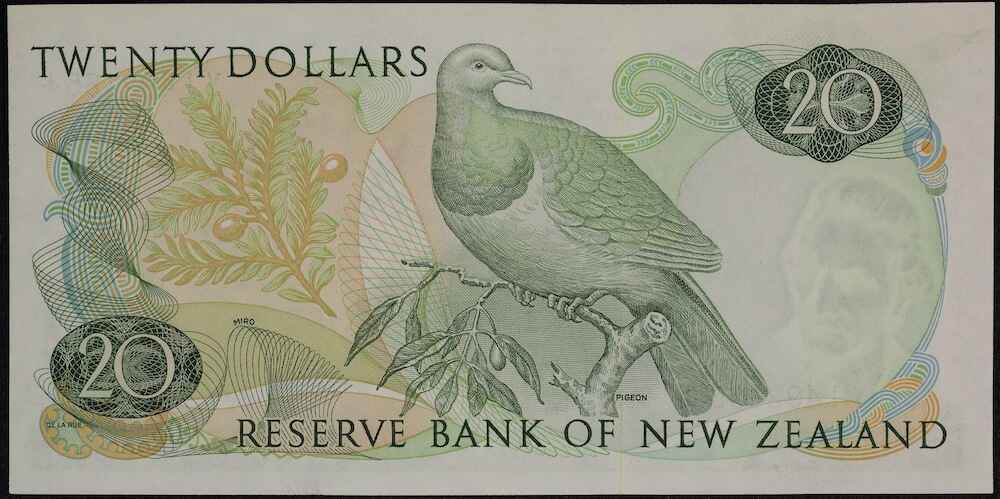 New Zealand 1977 20 Dollar Star Replacement Note P# 167d GEF product image