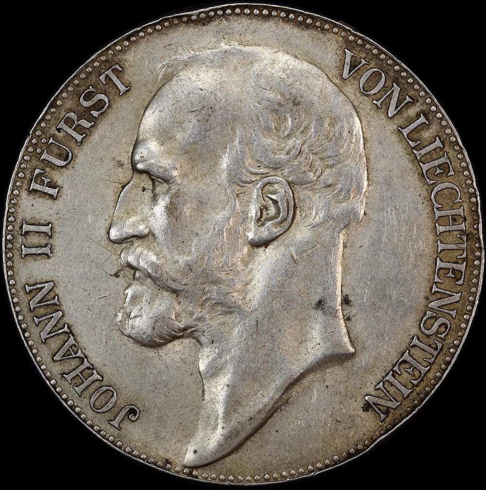 Liechtenstein 1904 Silver 5 Kroner Y# 4 Extremely Fine product image