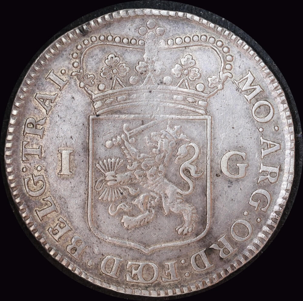 Netherlands (West Freisland) 1748 Silver Guilder KM# 97.4 good VF product image