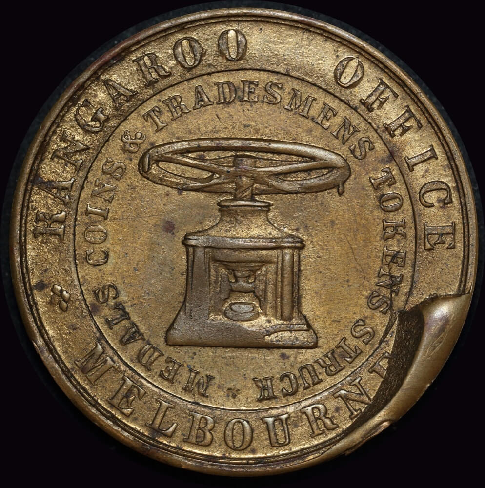 Kangaroo Office Medal in Brass by Taylor Ref# C.V/2, A.784a