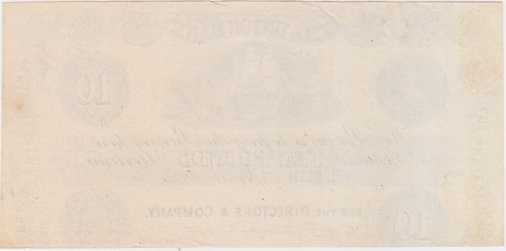 Union Bank of Australia (Perth) 1902 5 Pounds Unissued Printer's Proof MVR# 2a good VF