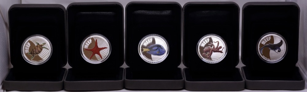 2011 - 2012 Silver Half Ounce Proof Five Coin Set - The Reef Series II product image
