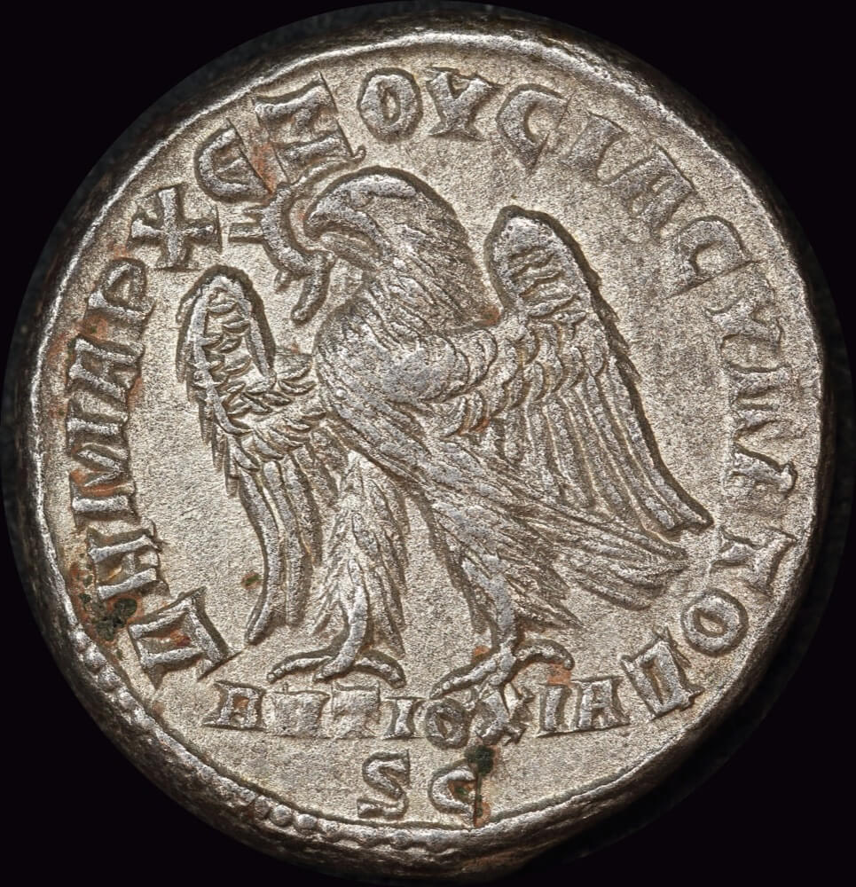 Ancient Rome (Imperial) 244 ~ 249 AD Philip I Billon Tetradrachm Eagle cf SNGCop 268 EF