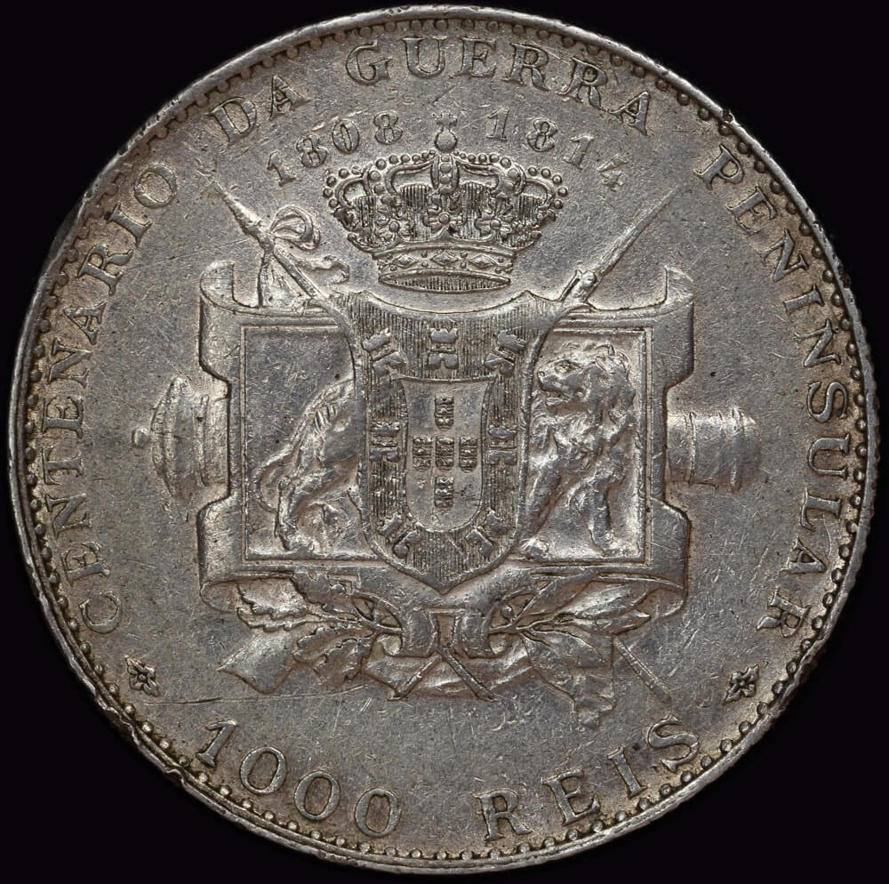 Portugal 1910 Silver 1,000 Reis KM# 558 Extremely Fine product image