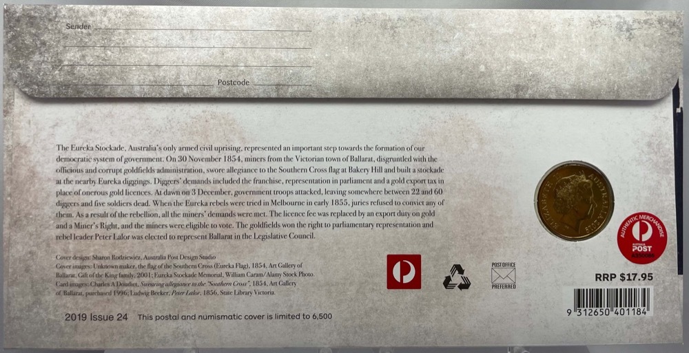 2019 $1 PNC Eureka Stockade Anniversary  product image