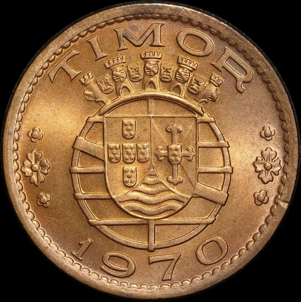 Timor 1970 Bronze 1 Escudo KM#19 Uncirculated product image