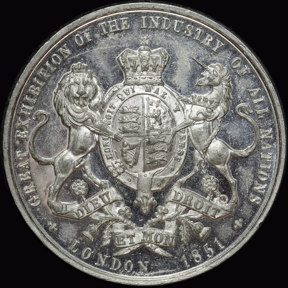 United Kingdom 1851 White Metal Medallion by WJ Taylor for Great Exhibition London product image