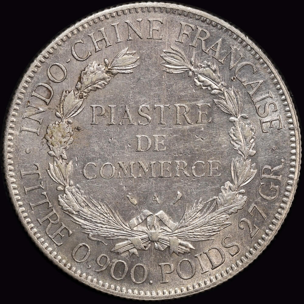 French Indo-China 1926 A Silver Piastre KM# 5a.1 about Unc product image