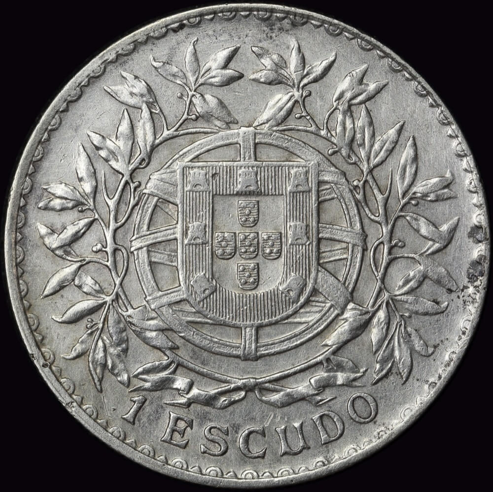 Portugal 1915 Silver Escudo KM# 564 about Unc product image