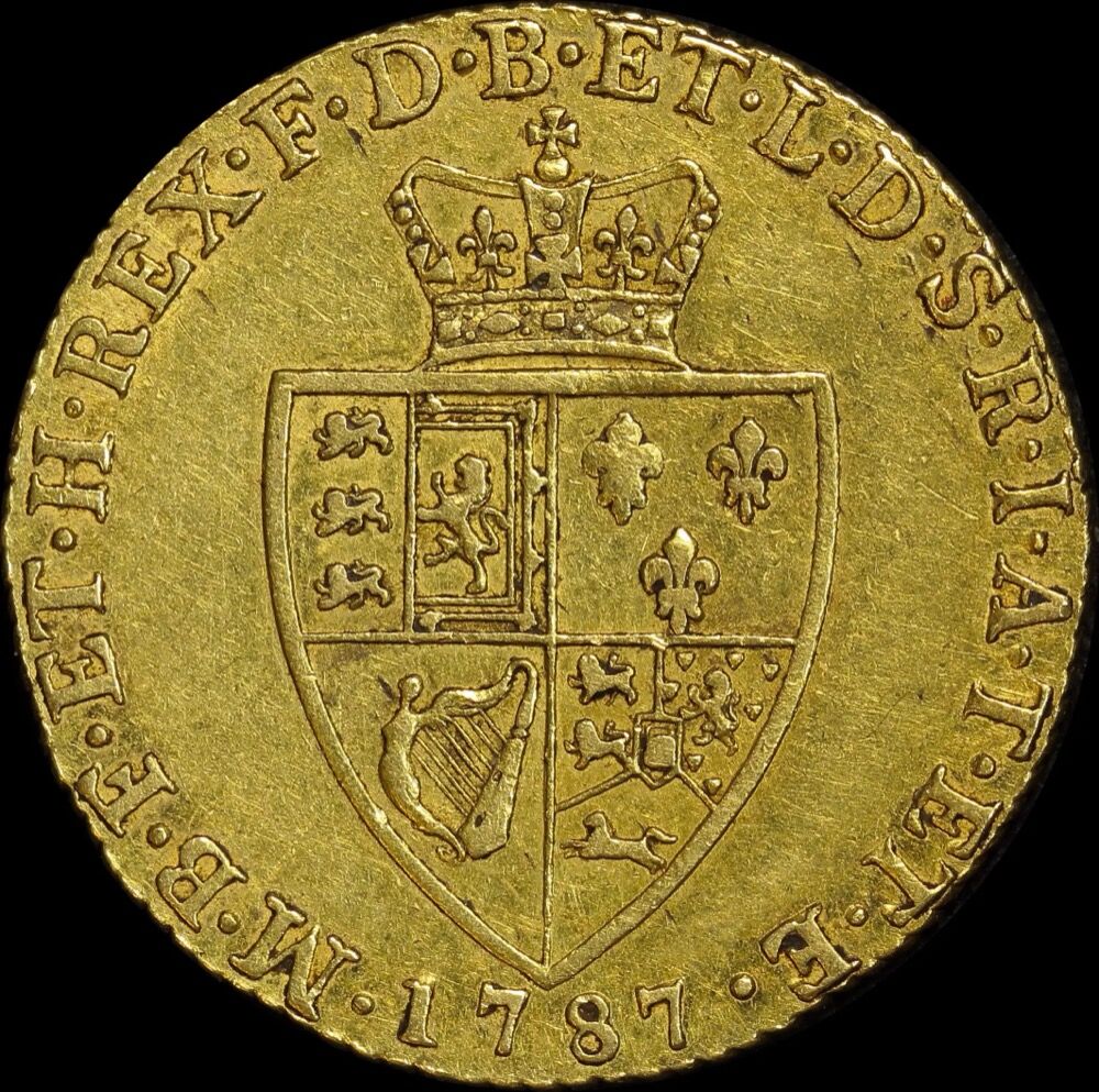 1787 Gold Guinea George III S#3729 good VF product image