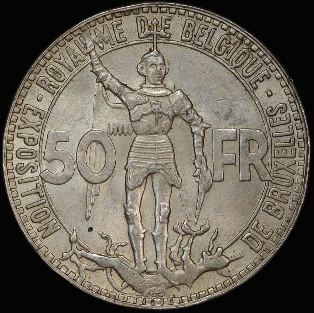 Belgium 1935 Silver 50 Francs KM# 107.1 Uncirculated product image
