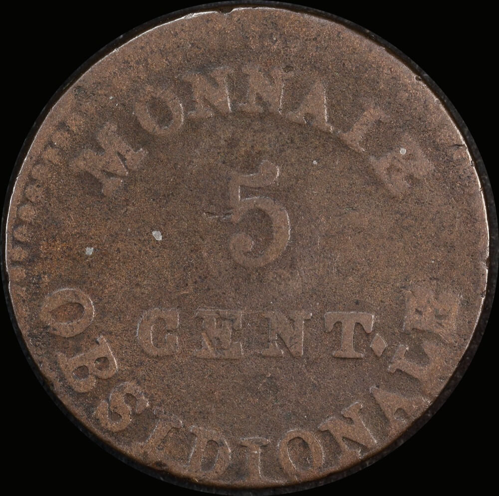 French States (Antwerp) 1814 Copper 10 Cents KM# 5.1 Very Fine product image
