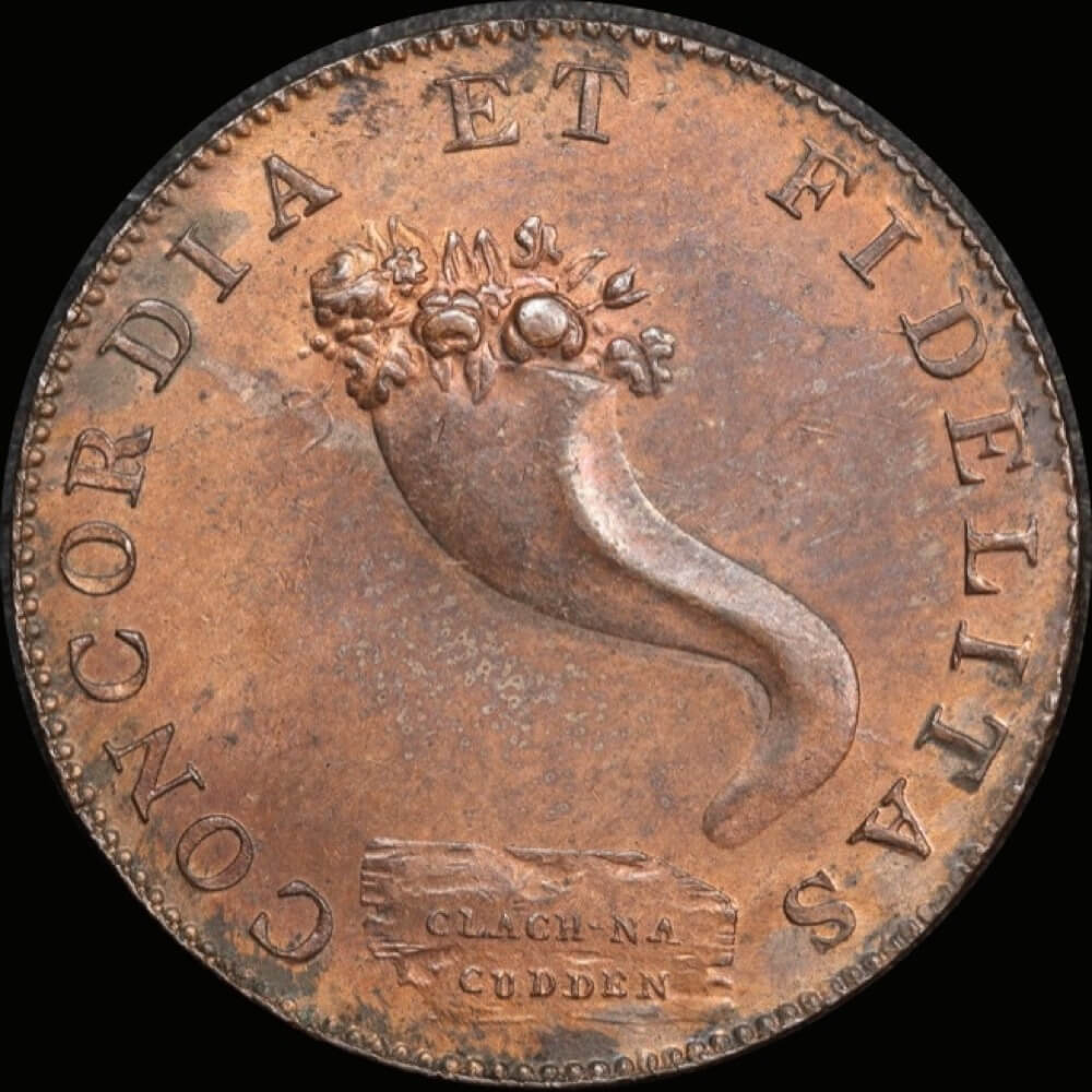 Scotland (Inverness); Mackintosh, Inglis & Wilson Copper Halfpenny Token 1795 A#  Choice Uncirculated product image
