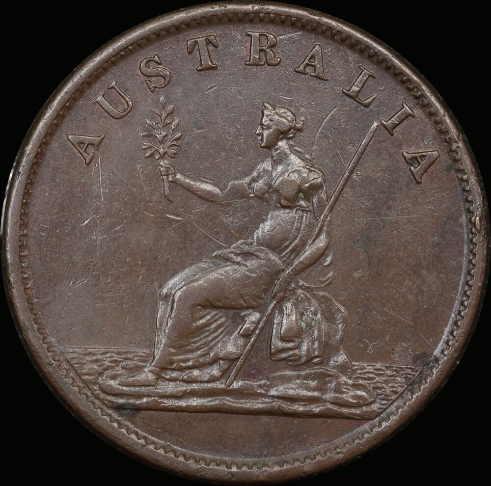 Taylor Copper Halfpenny Token 1854 A# 573 Very Fine