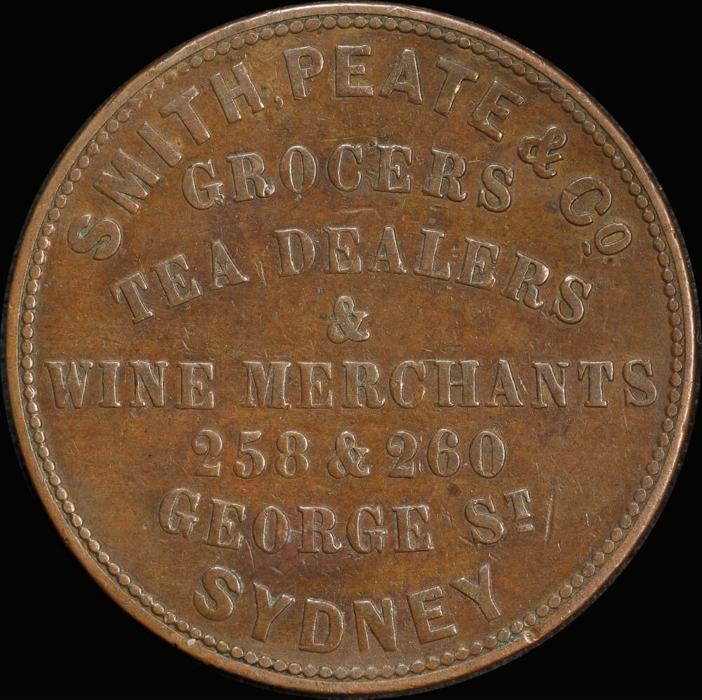 Smith, Peate & Co Copper Penny Token 247a A# 481 Very Fine
